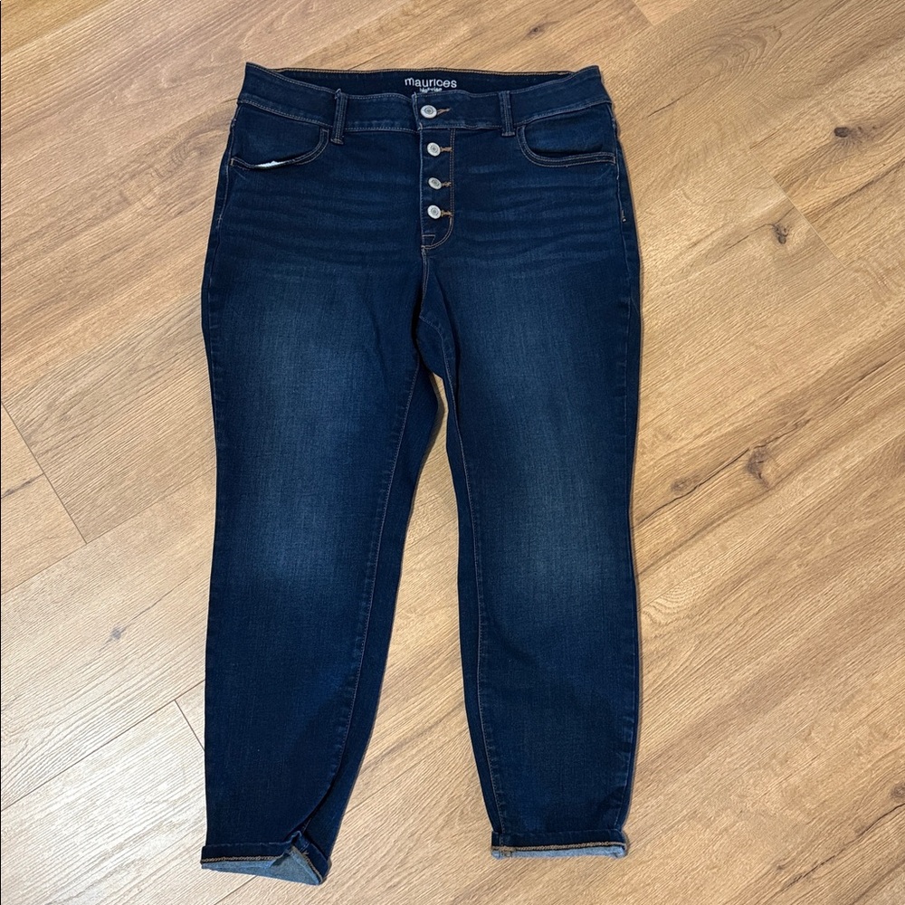Maurices Indigo Button-Fly Jeans